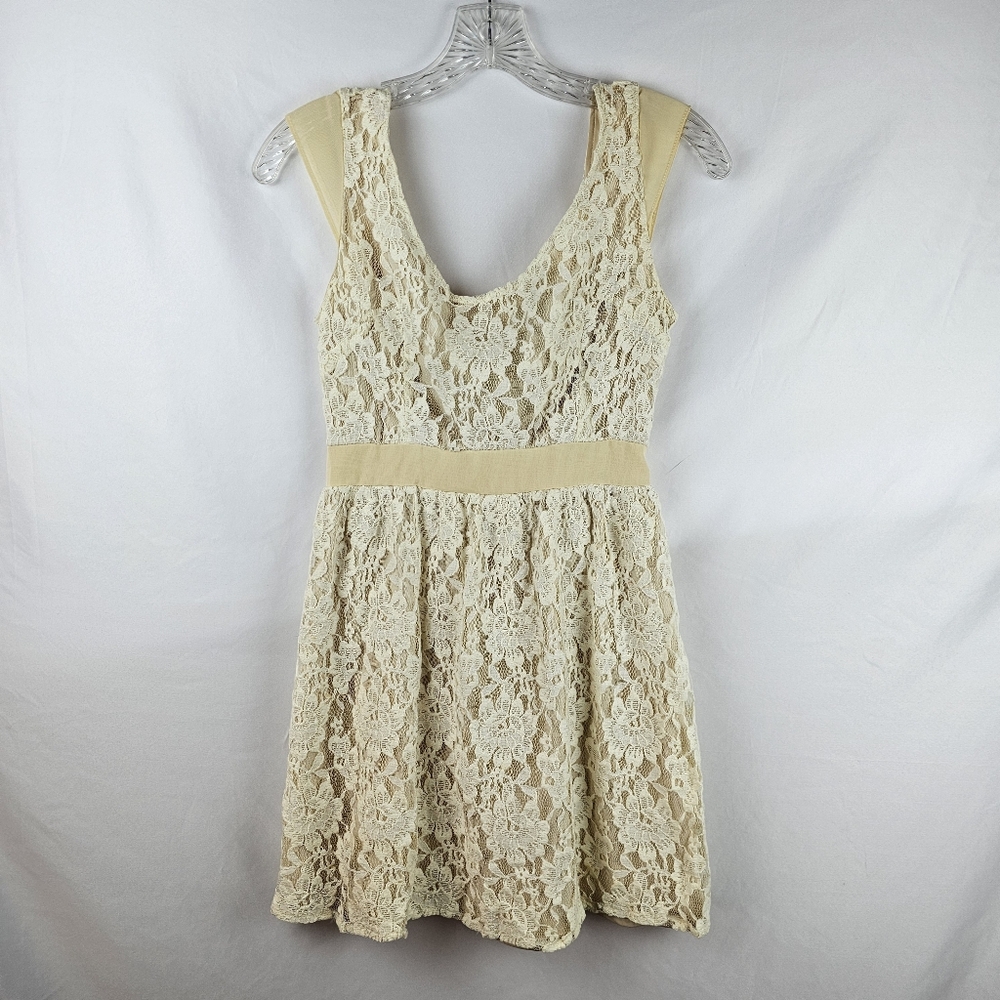 American Eagle Outfitters Fit & Flare Dress Women's 2 Lace Cottagecore Coquette